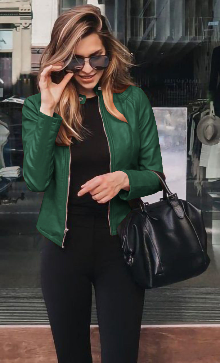 Bomber Jacket Women's Slim Fit with Zip Closure - Image 6