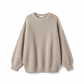 Damski pulower oversize z teksturowanym splotem - 1 - Stylpuls