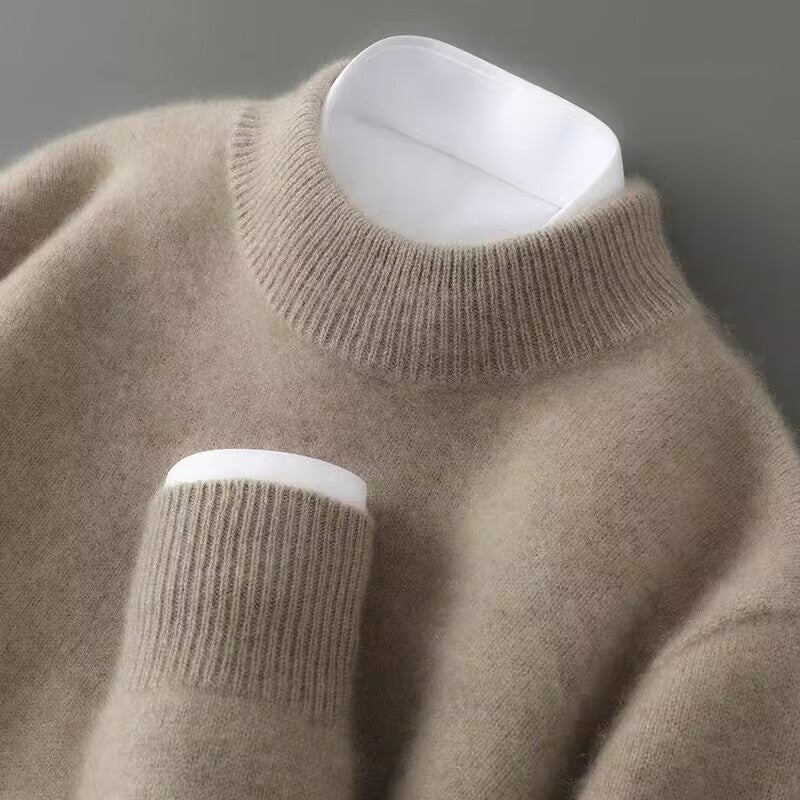 Damenpullover mit geripptem Rundhalsausschnitt und langen Ärmeln - 2 - Jasminaboutique.com