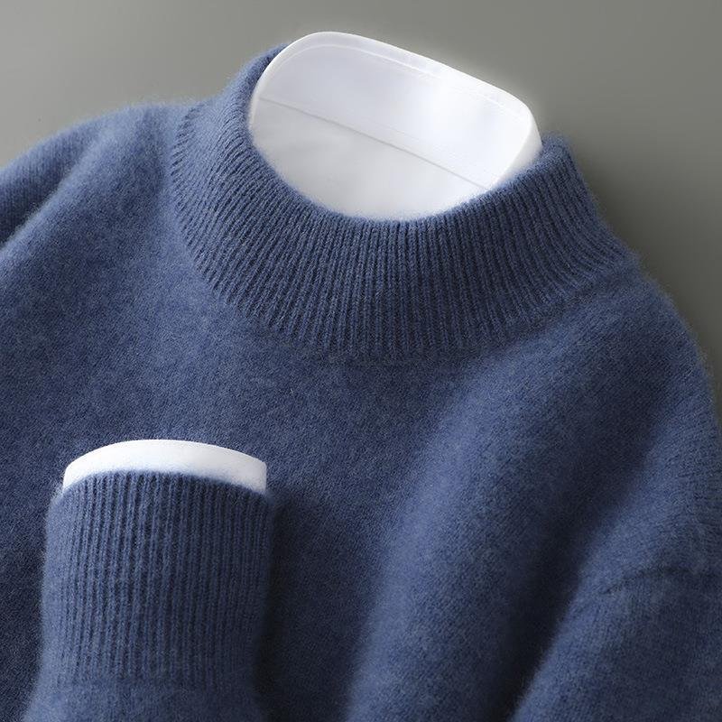 Damenpullover mit geripptem Rundhalsausschnitt und langen Ärmeln - 3 - Jasminaboutique.com