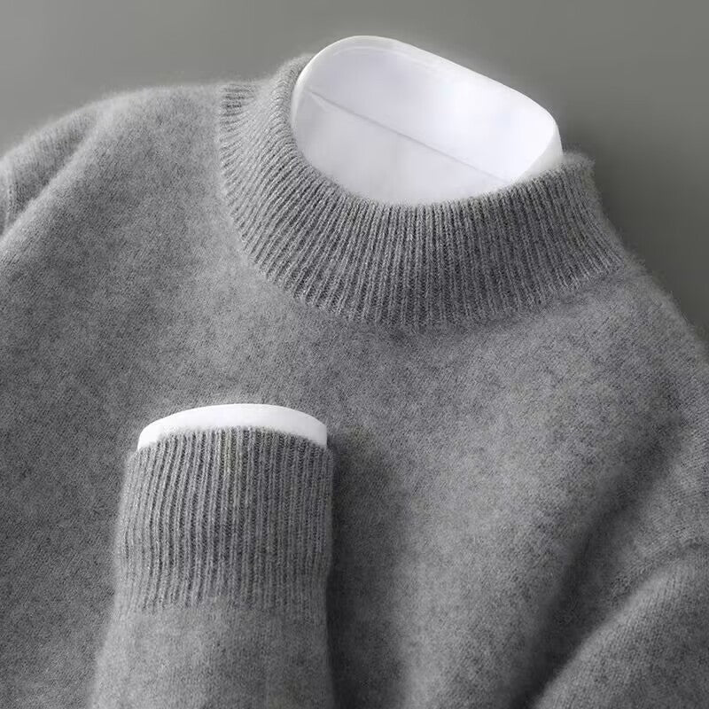 Damenpullover mit geripptem Rundhalsausschnitt und langen Ärmeln - 5 - Jasminaboutique.com