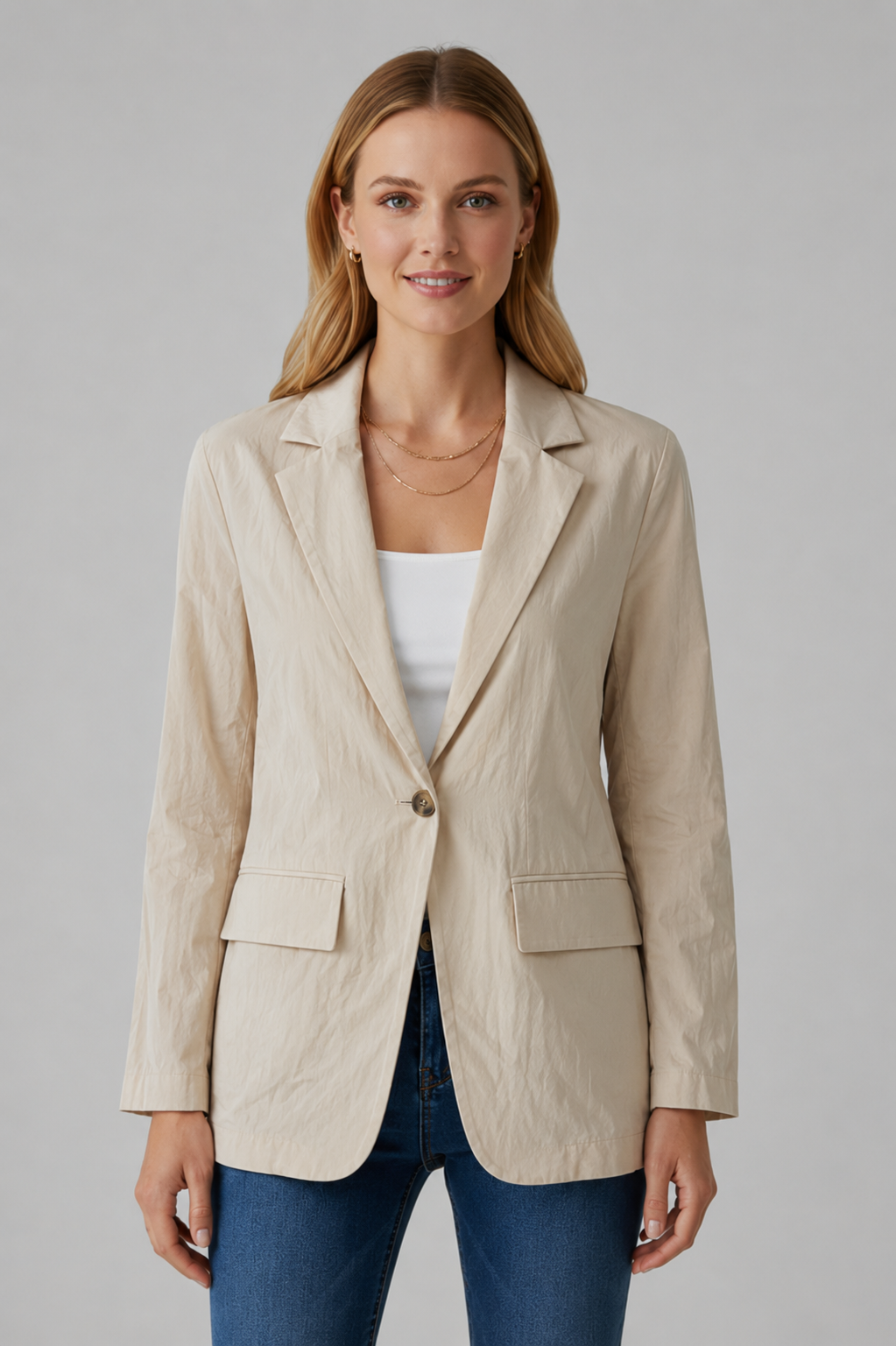 Blazer damski z klasycznym krojem i eleganckimi detalami | S&P - 5 - Stylpuls
