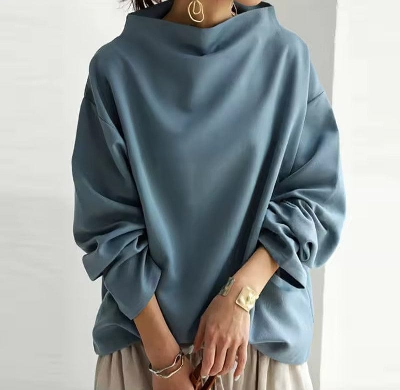 Damski Elegancki Sweter z Dekoltem Kopertowym i Luźnym Krojem | S&P