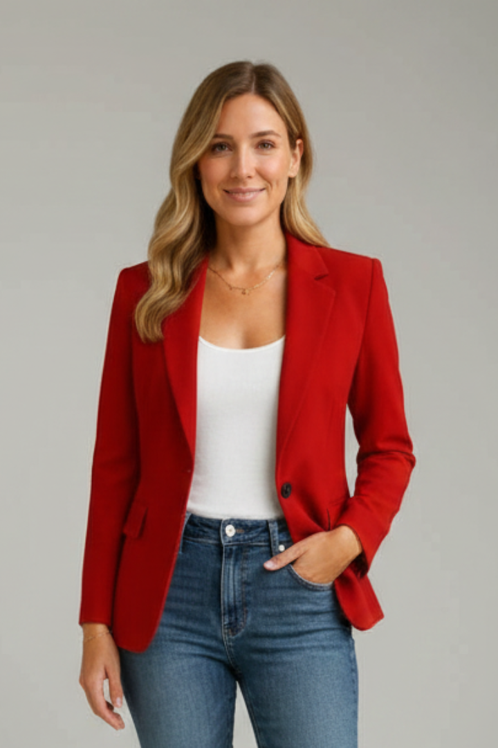 Blazer damski z klasycznym krojem i eleganckimi detalami | S&P - 1 - Stylpuls